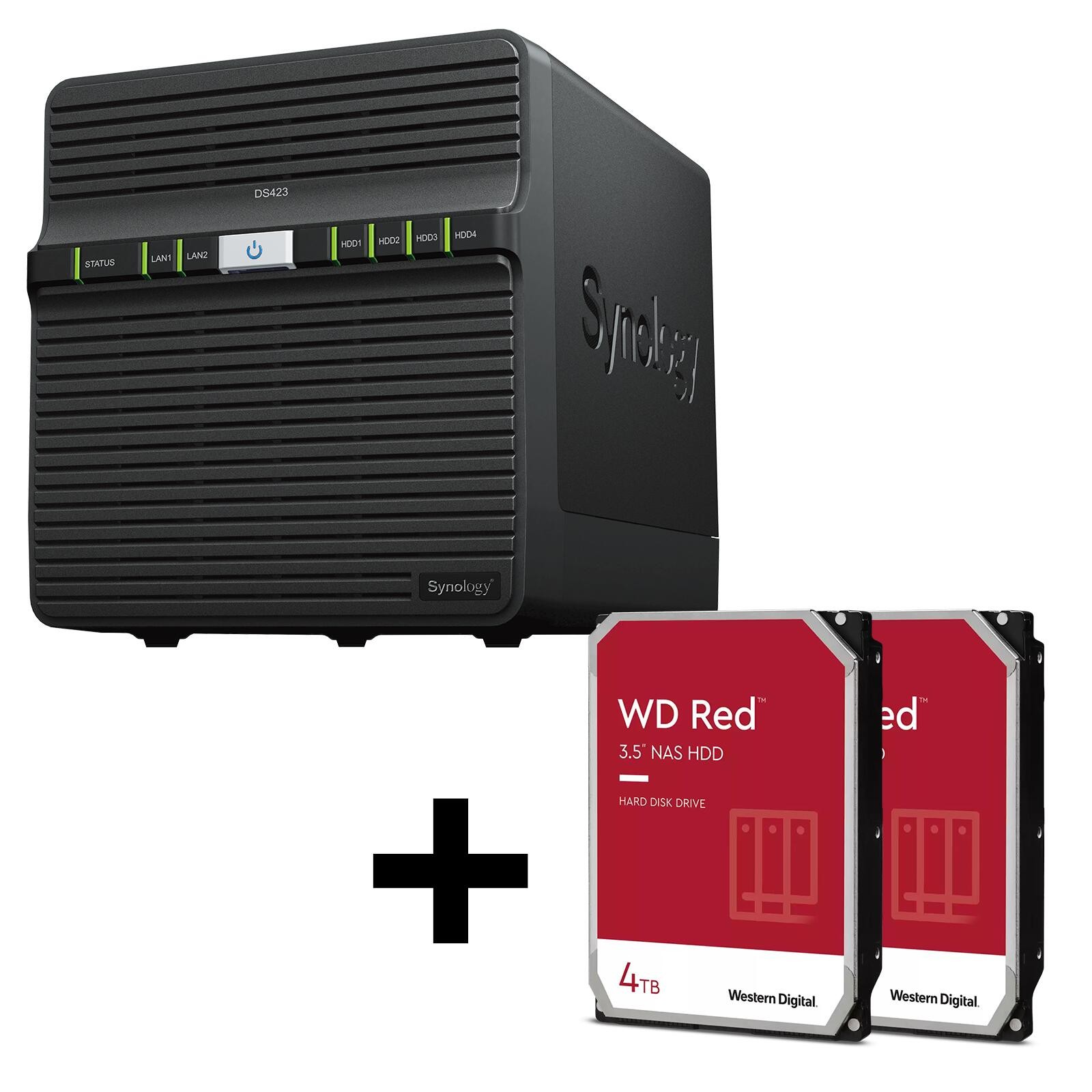Synology DiskStation DS423 4 Einschübe NAS-Server Leergehäuse + 2x
