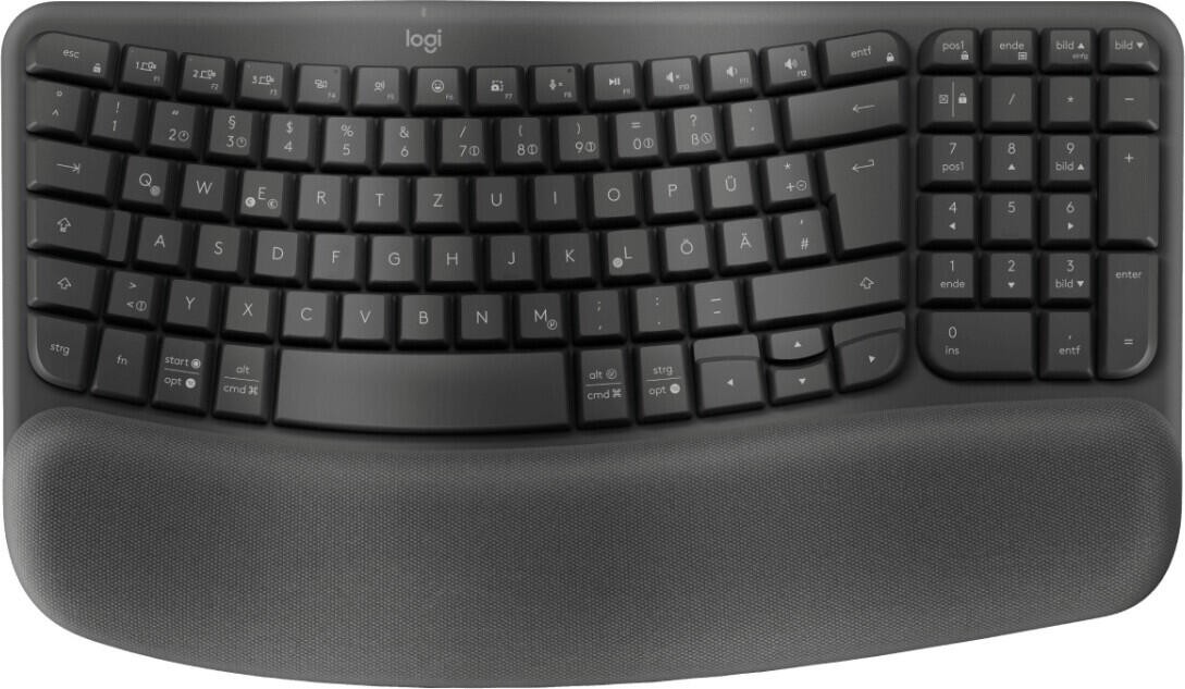 Logitech Wave Keys Business, QWERTZ-Layout, graphit