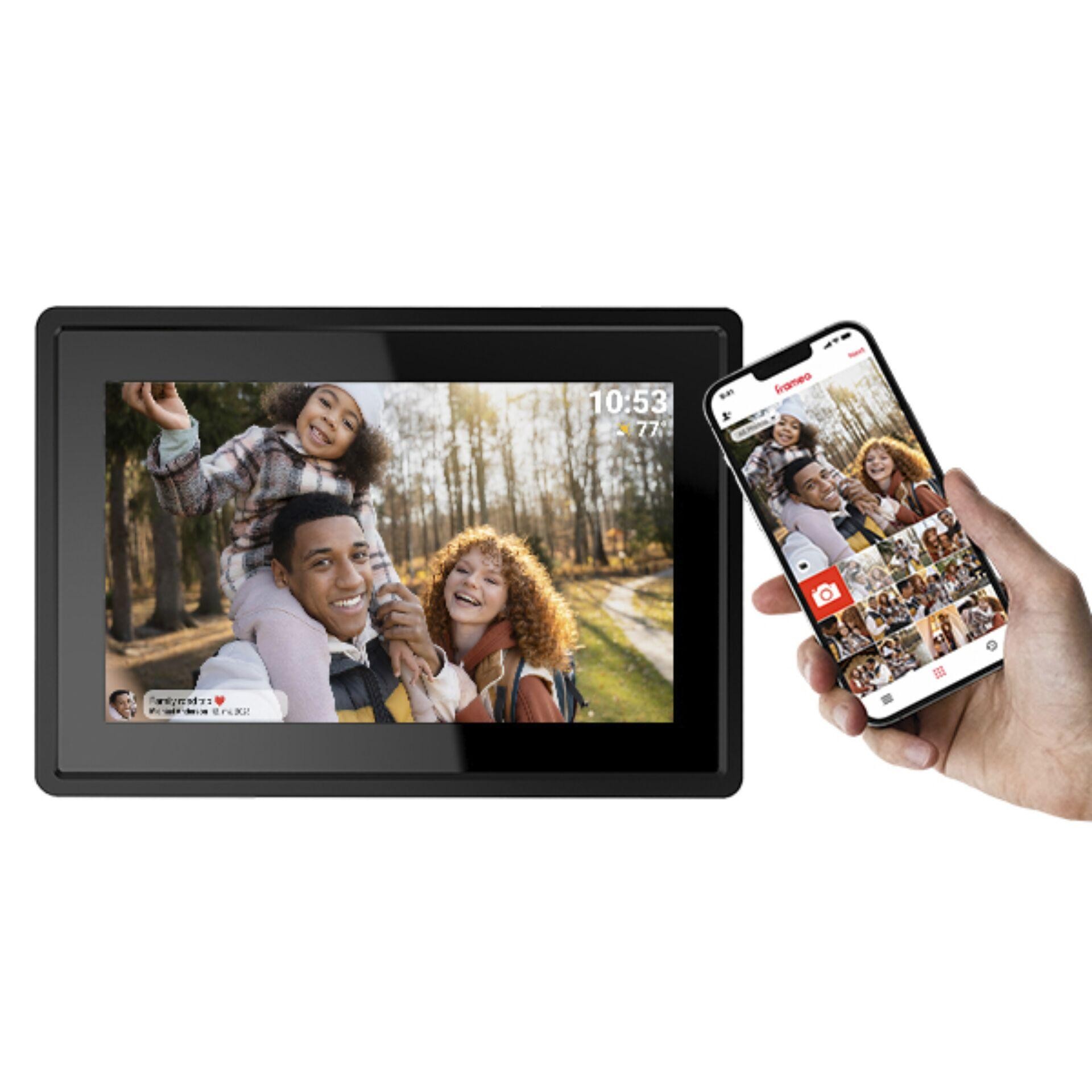 Denver PFF-725B digital photo frame Black 17.8 cm (7") Touchscreen Wi-