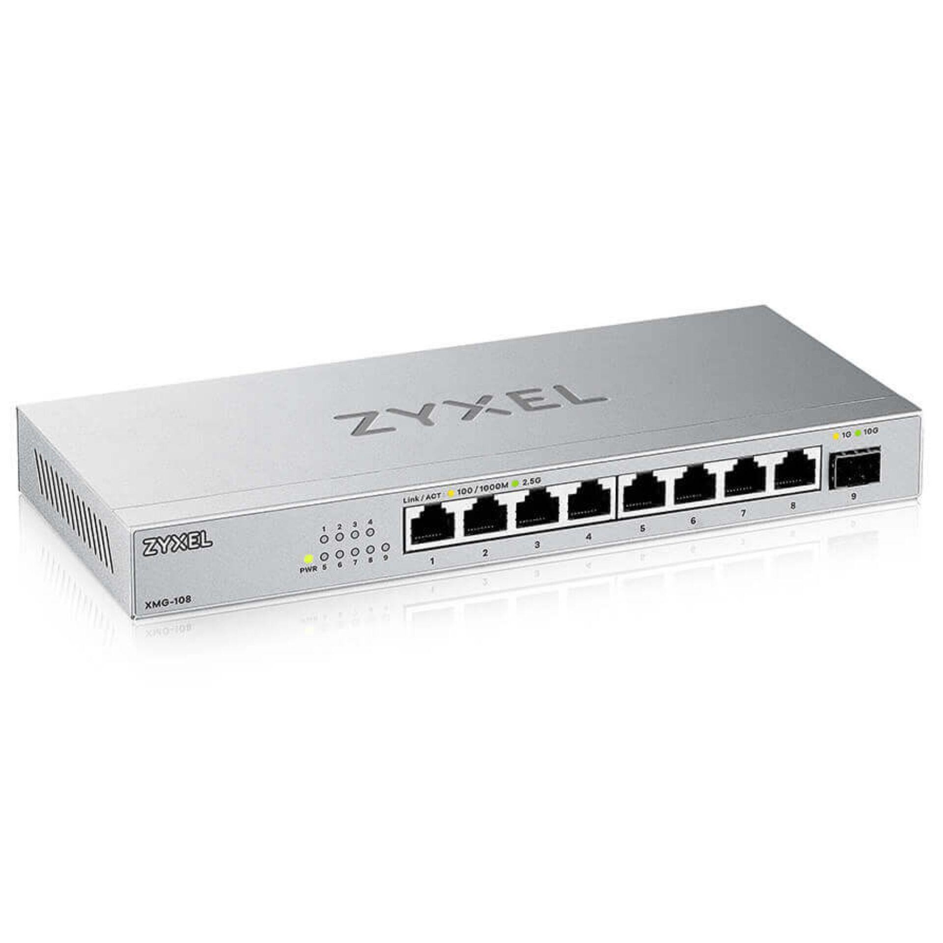 Zyxel XMG-108 Unmanaged 2.5G Ethernet (100/1000/2500) Silver - Zyxel