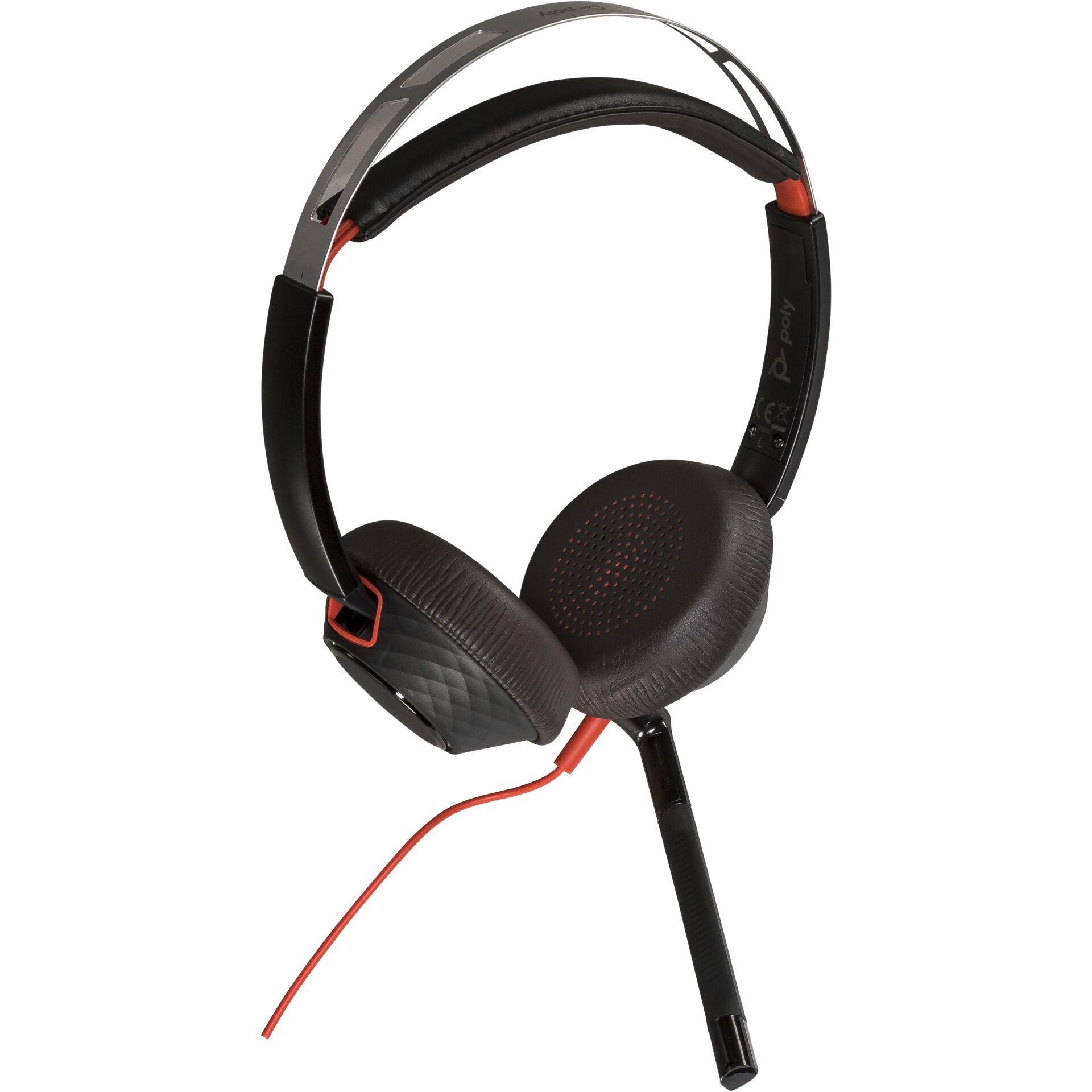 HP Poly Blackwire 5220 Stereo USB-C Headset +3.5mm Plug +USB-C/A