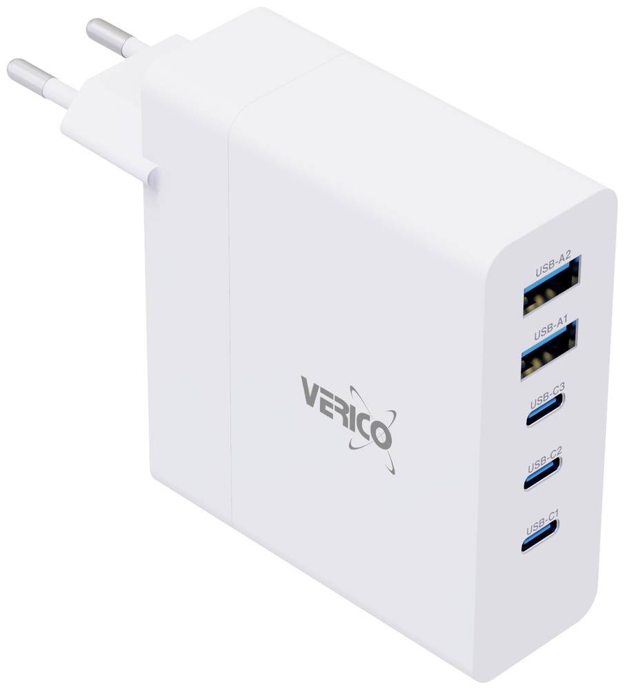 Verico Mojo 140W GaN 5 USB Ladegerät 140W 2x USB-A, 3x USB-C USB