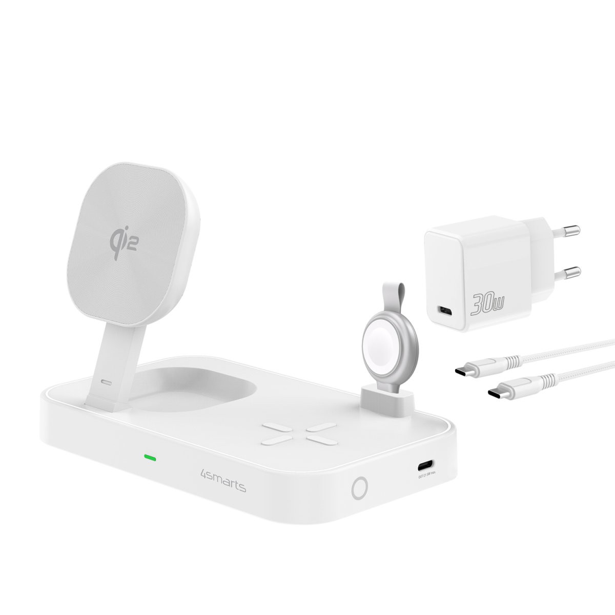 4smarts Qi2 Universal White AC Wireless charging Fast charging Indoor
