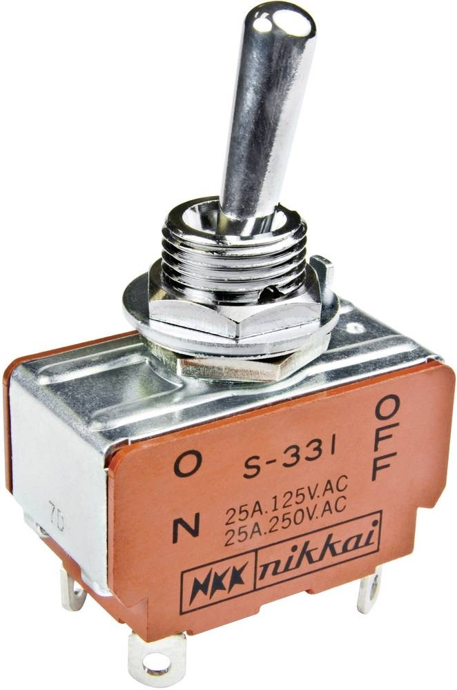 NKK Switches S332 S332 Kippschalter 125 V/AC 25A 2 x Ein/Ein rastend