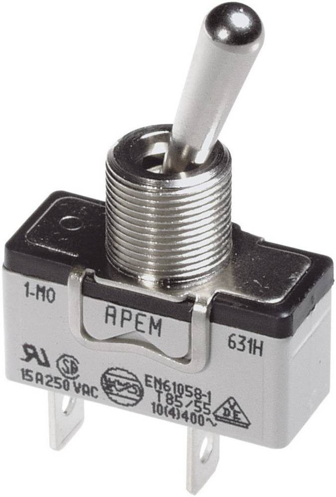 APEM 657H/2 657H/2 Kippschalter 250 V/AC 10A 3 x (Ein)/Aus/(Ein)