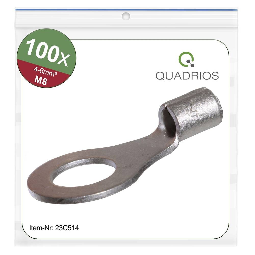 Quadrios 23C514 Ringkabelschuh Querschnitt (max.)=6mm² Loch-Ø=8.5mm