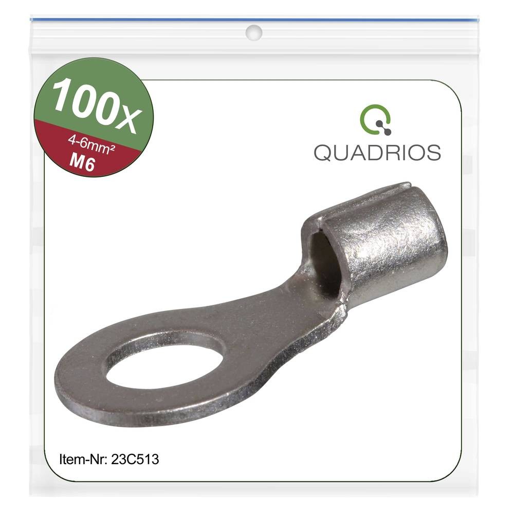 Quadrios 23C513 Ringkabelschuh Querschnitt (max.)=6mm² Loch-Ø=6.5mm