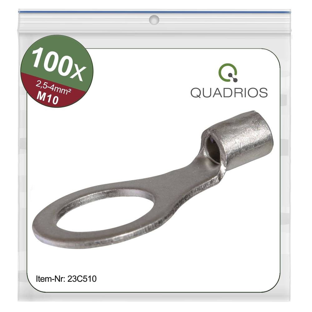 Quadrios 23C510 Ringkabelschuh Querschnitt (max.)=4mm² Loch-Ø=10.