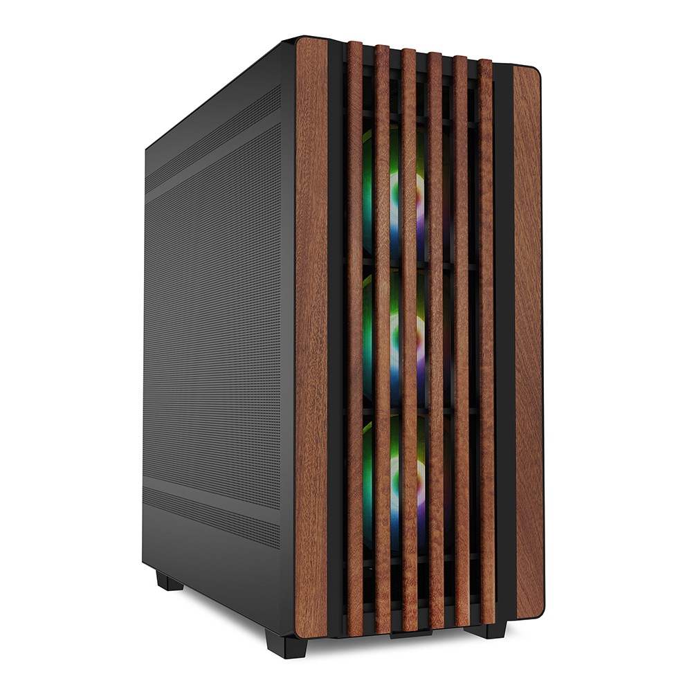Sharkoon REBEL C70M RGB Full Tower Black, Wood - Sharkoon REBEL C70M