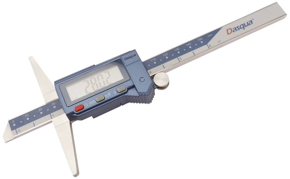Dasqua 2103-1010, DIN EN 862 Digitaler Tiefenmessschieber 200mm IP54
