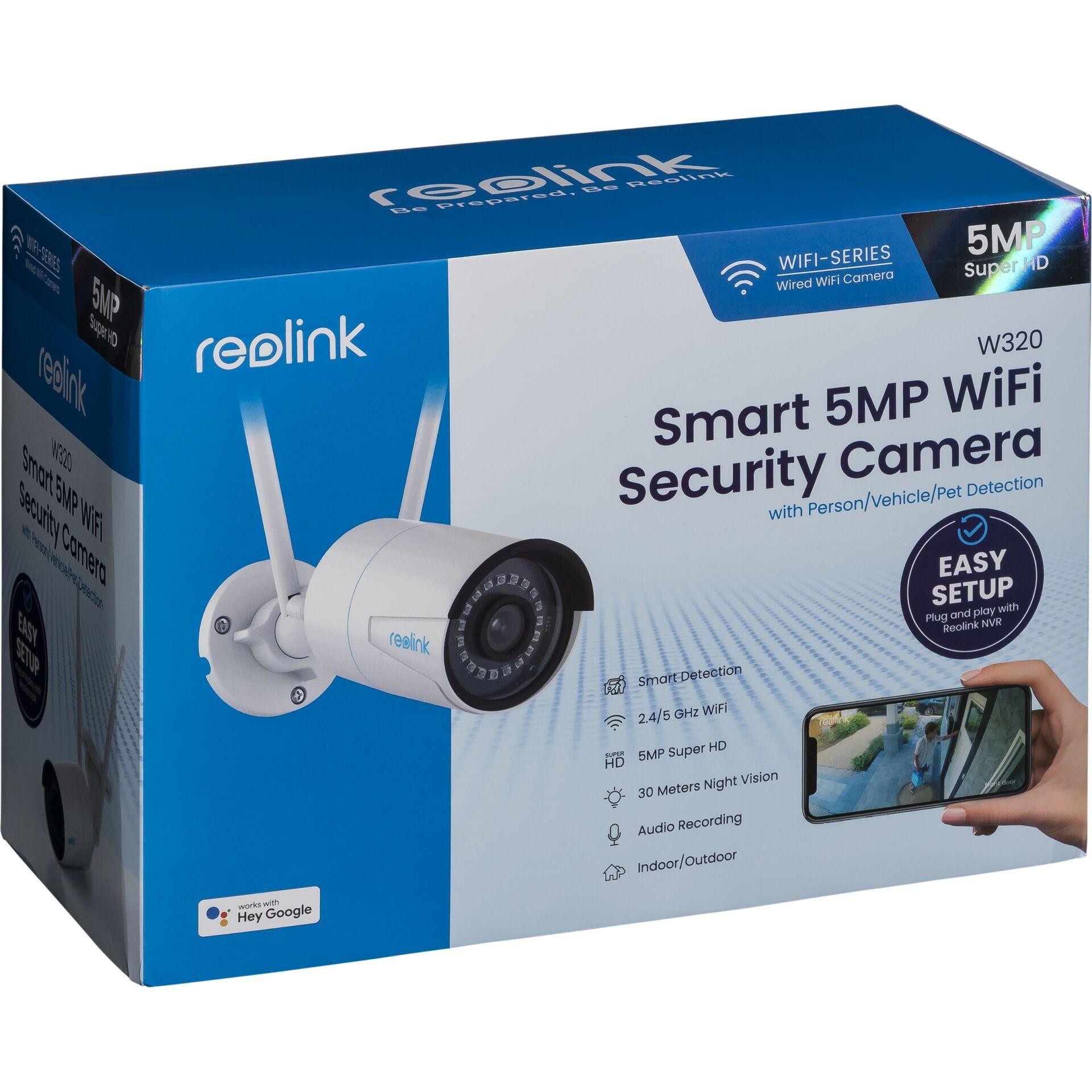 Reolink W320 - 5MP Outdoor Security Camera, 2.4/5 GHz Wi-Fi, Person/