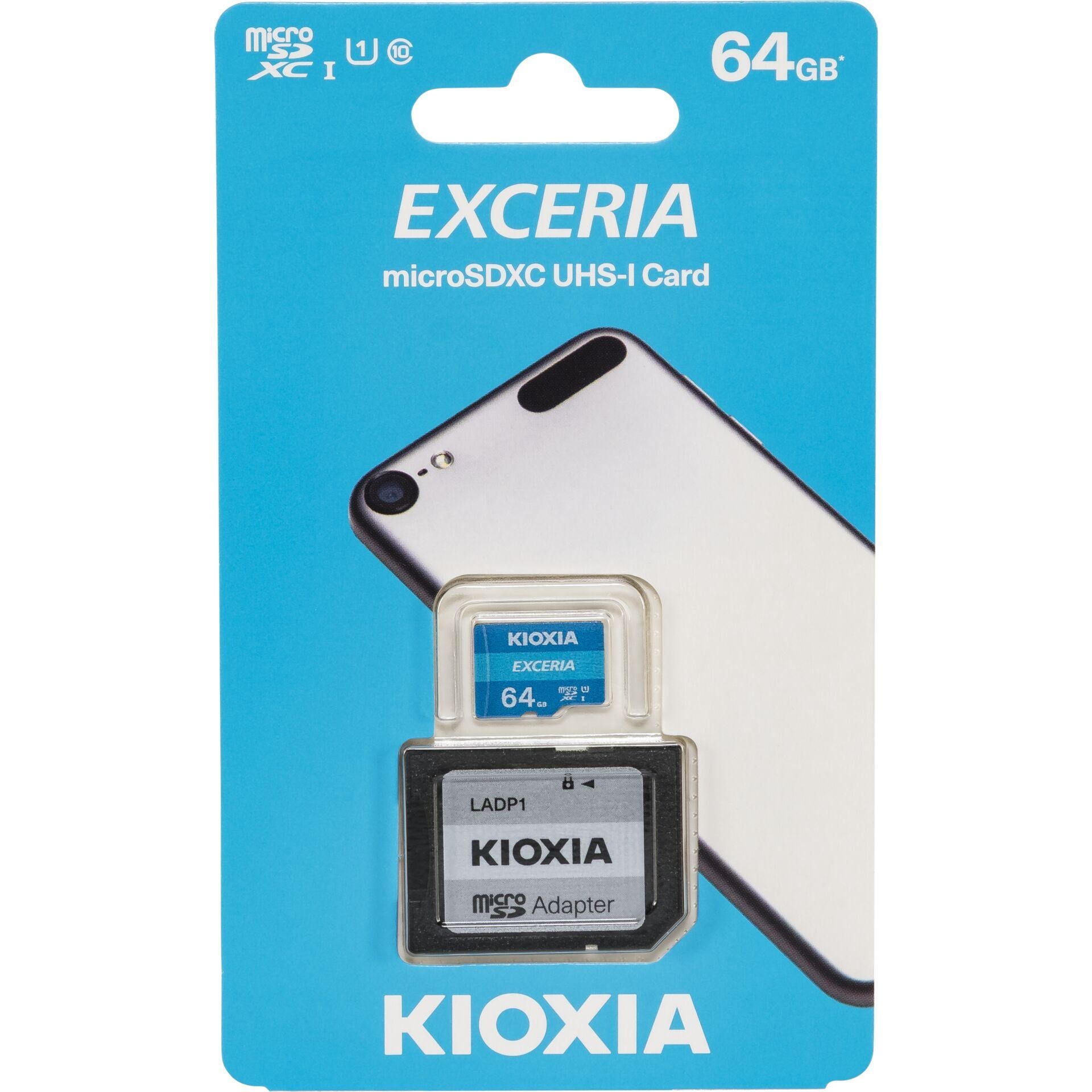 Kioxia Exceria 64 GB MicroSDXC UHS-I Class 10 - Kioxia Exceria, 64 GB,