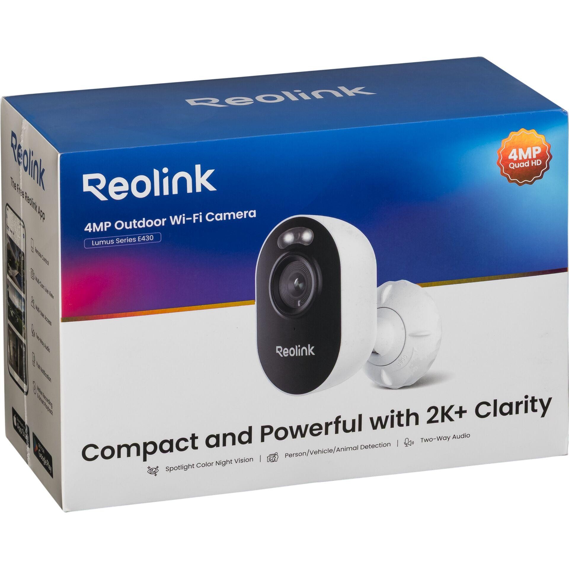 Reolink Lumus Series E430 - 4MP Outdoor Camera, 2.4/5 GHz Wi-Fi,