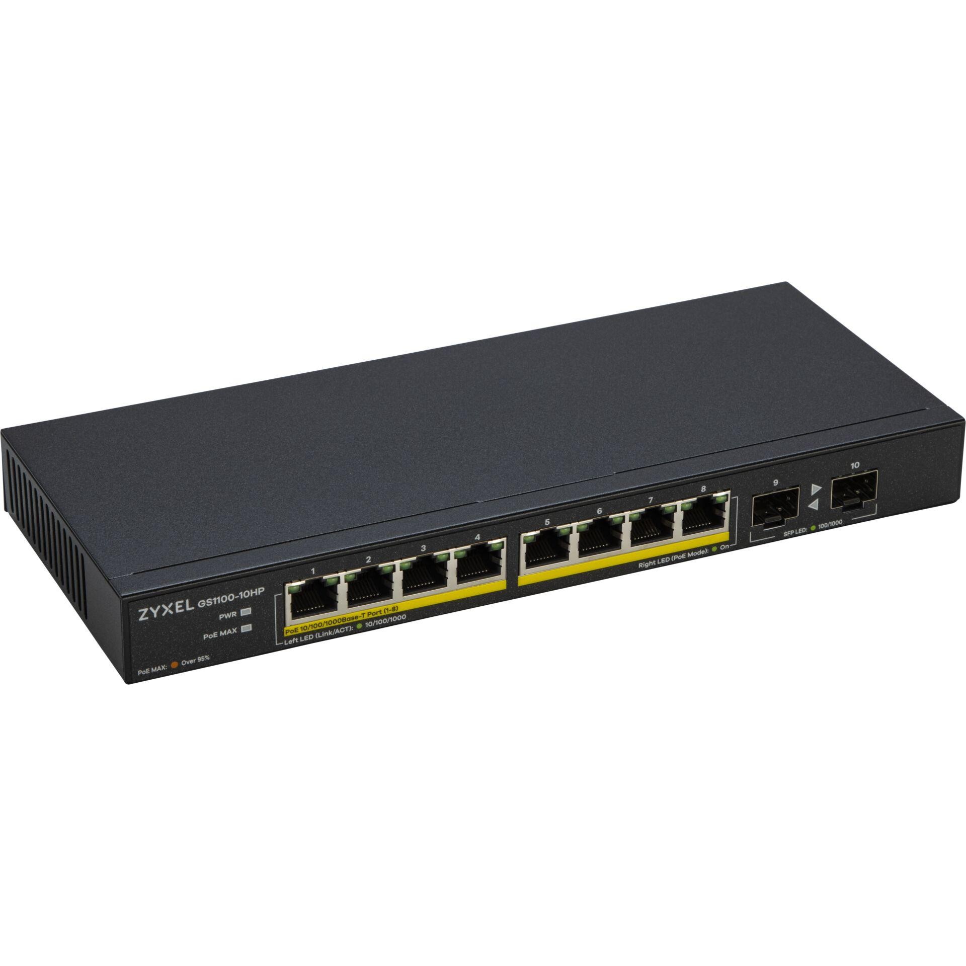 Zyxel GS1100-10HP v2 Unmanaged Gigabit Ethernet (10/100/1000) Power