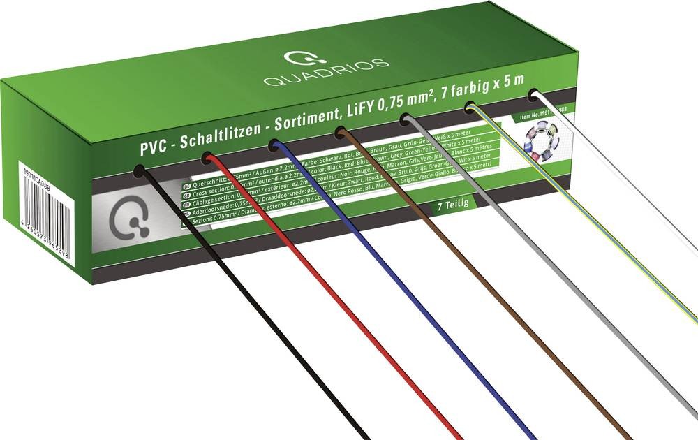 Quadrios 19011CA088 Litze LiFY 1 x 0.75mm² Blau, brown, grey, Rot,