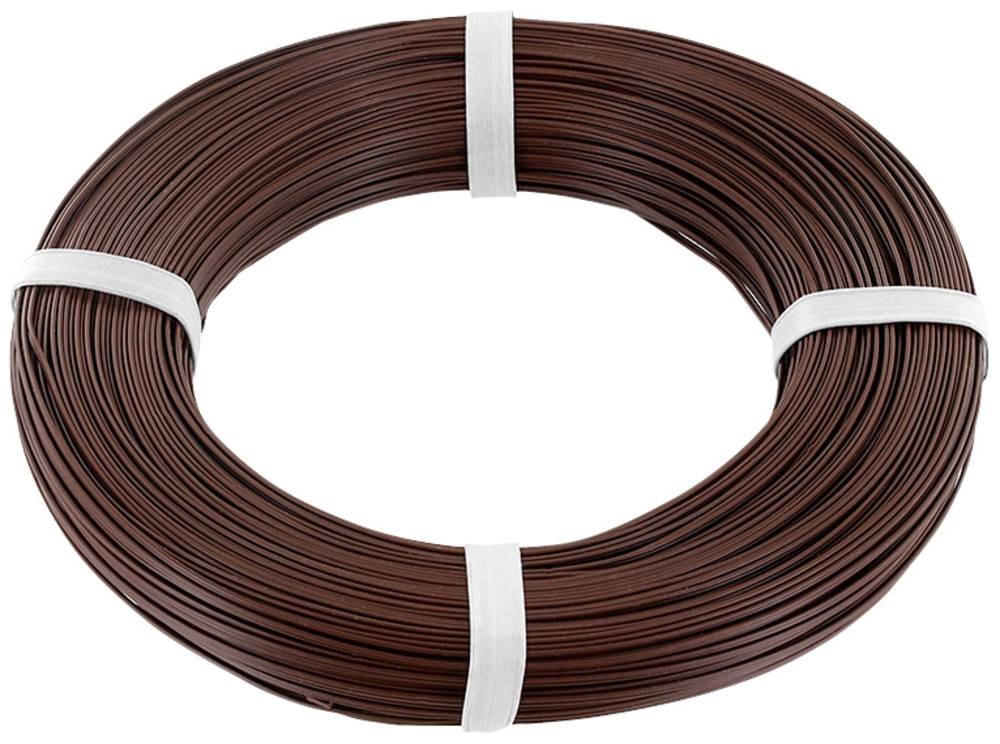 Econ connect KZL2X008BR100 Litze 2 x 0.08mm² Braun 100m