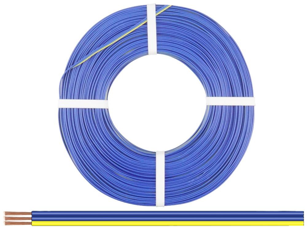 Donau Elektronik 325-223-25 Litze 3 x 0.25mm² Blau, yellow25m