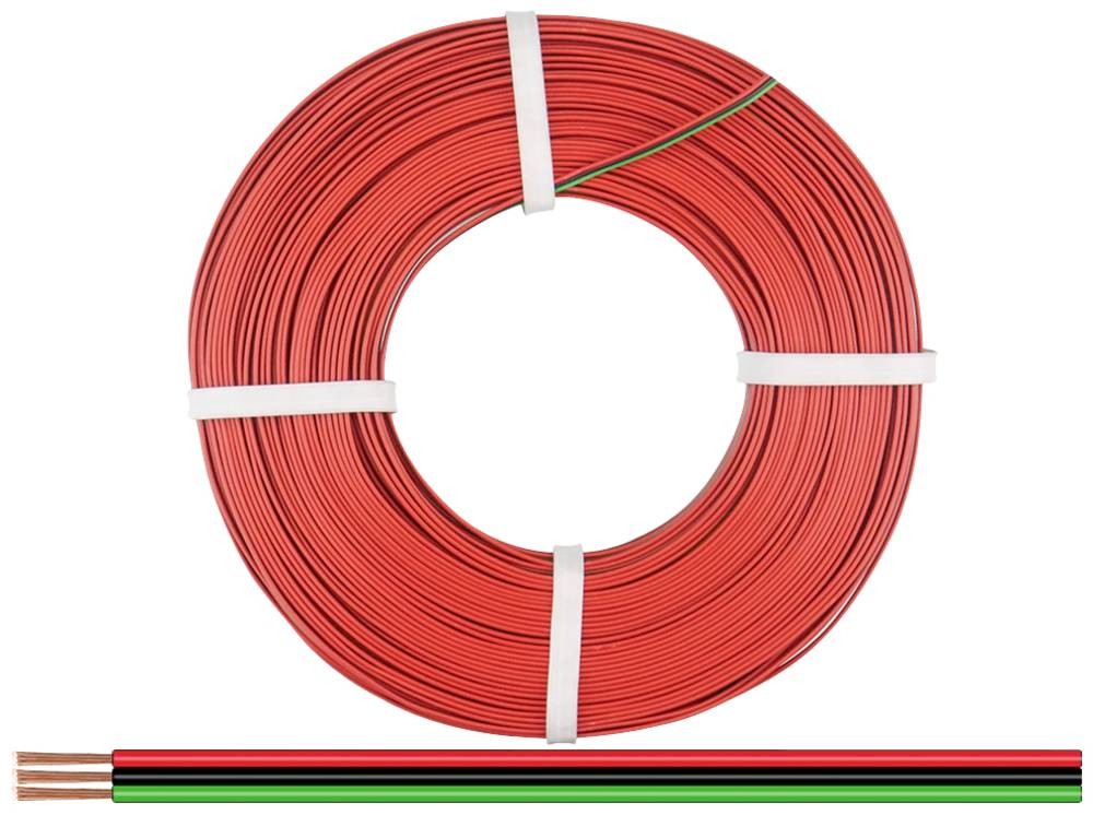 Donau Elektronik 325-014-25 Litze 3 x 0.25mm² Rot, nero, verde 25m
