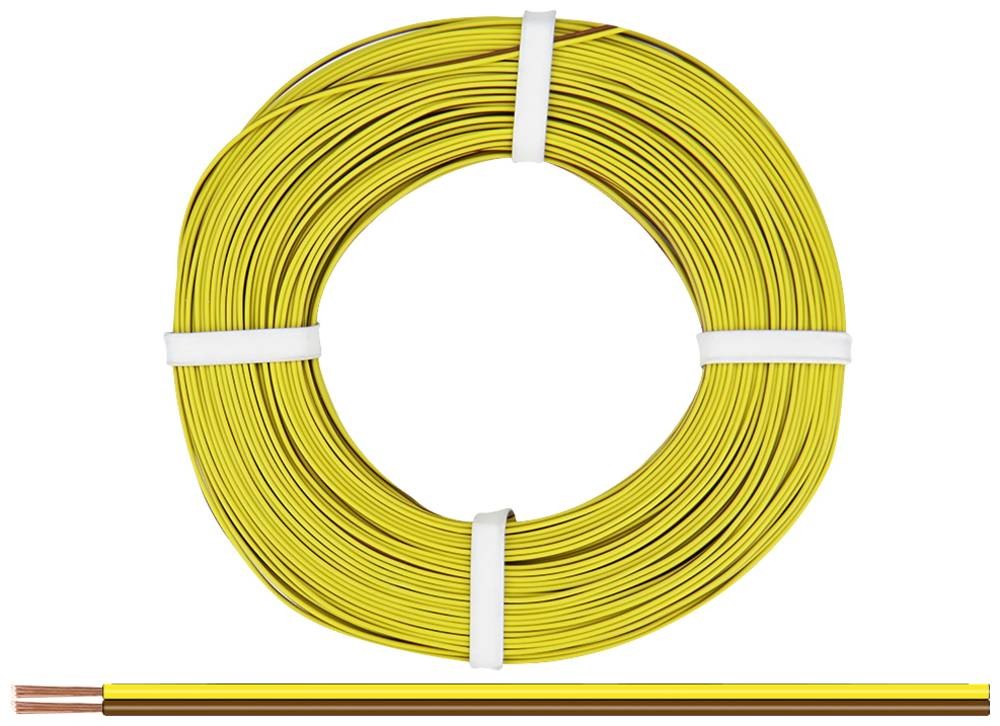 Donau Elektronik 250-38-25 Litze 2 x 0.50mm² Gelb, brown 25m