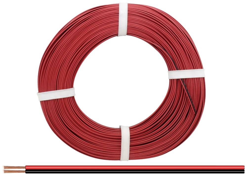Donau Elektronik 250-01-25 Litze 2 x 0.50mm² Rot, black 25m