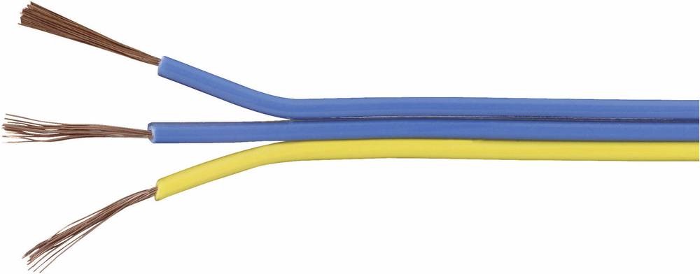 TRU Components 1567055 Litze 3 x 0.14mm² Blau, Gelb 25m