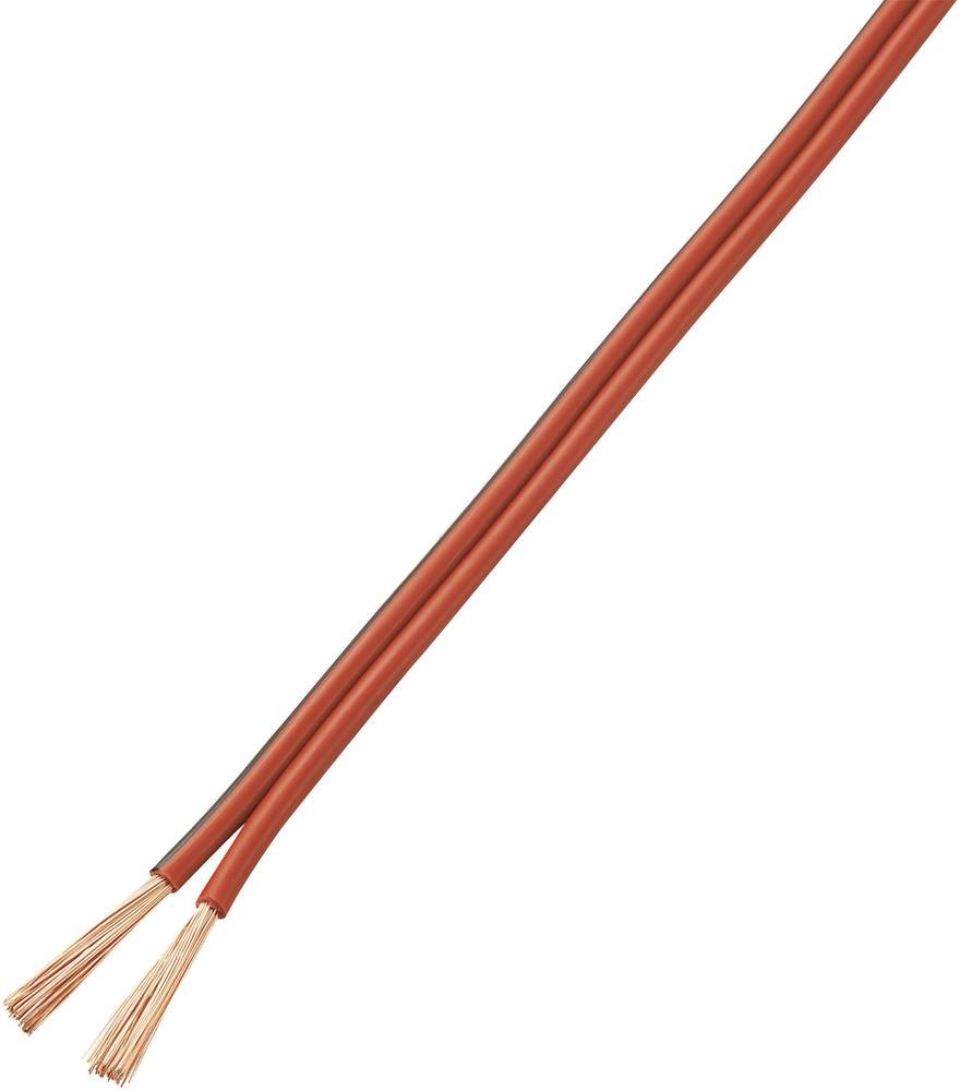 TRU Components 1567142 Litze LiY-Z 2 x 2mm² Rot, black 20m