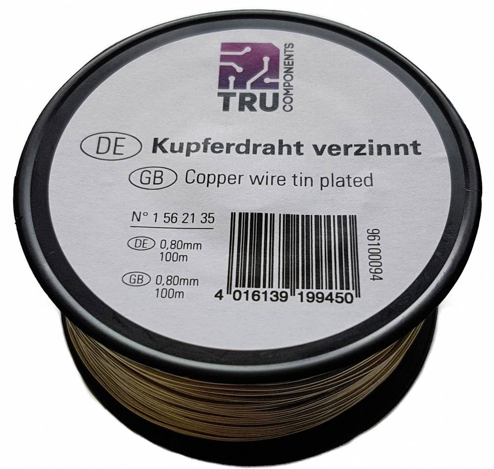 TRU Components Kupferdraht Außen-Durchmesser (without Isolierlack):