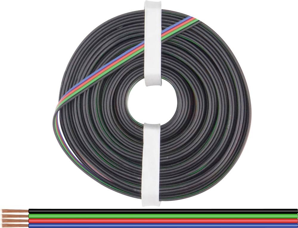 Donau Elektronik 450-010 Litze 4 x 0.50mm² black, green, Rot, blue