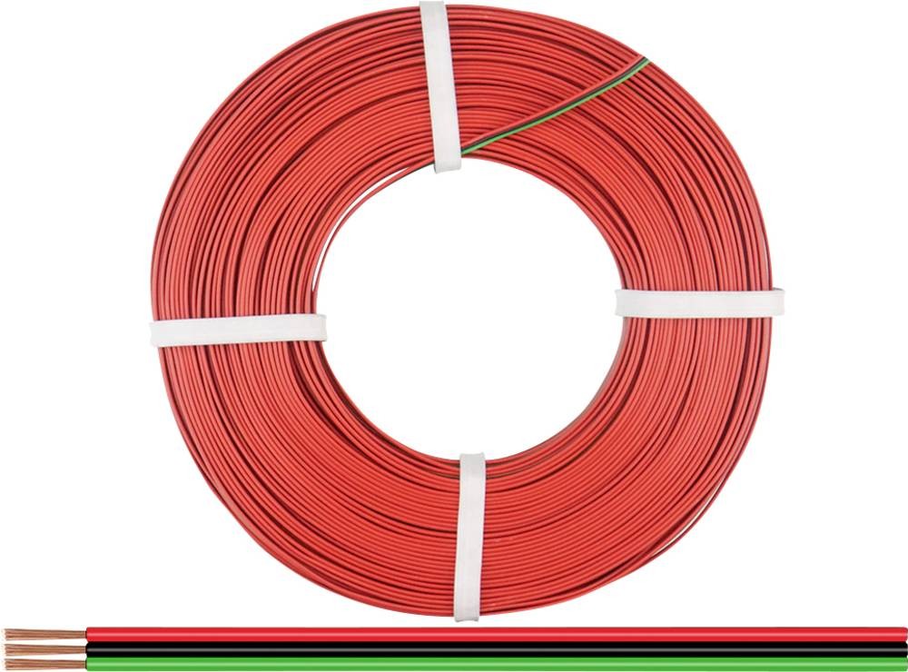 Donau Elektronik 318-014-25 Litze 3 x 0.14mm² Rot, Schwarz, Grün 25m