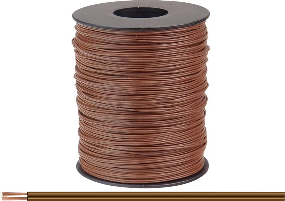 Donau Elektronik 114-88-100 Litze 2 x 0.08mm² brown 100m