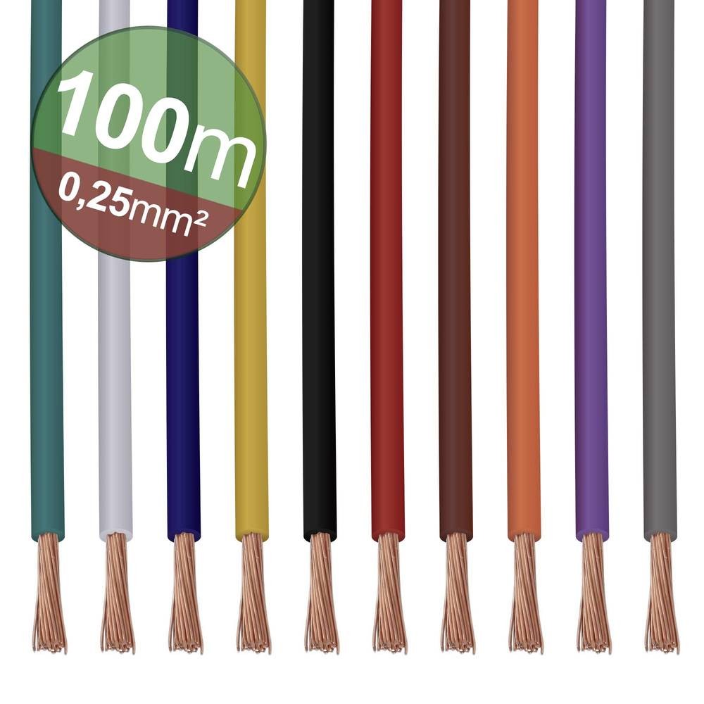 Quadrios 22CW002 Litzensortiment 1 x 0.25mm² white, Blau, brown,