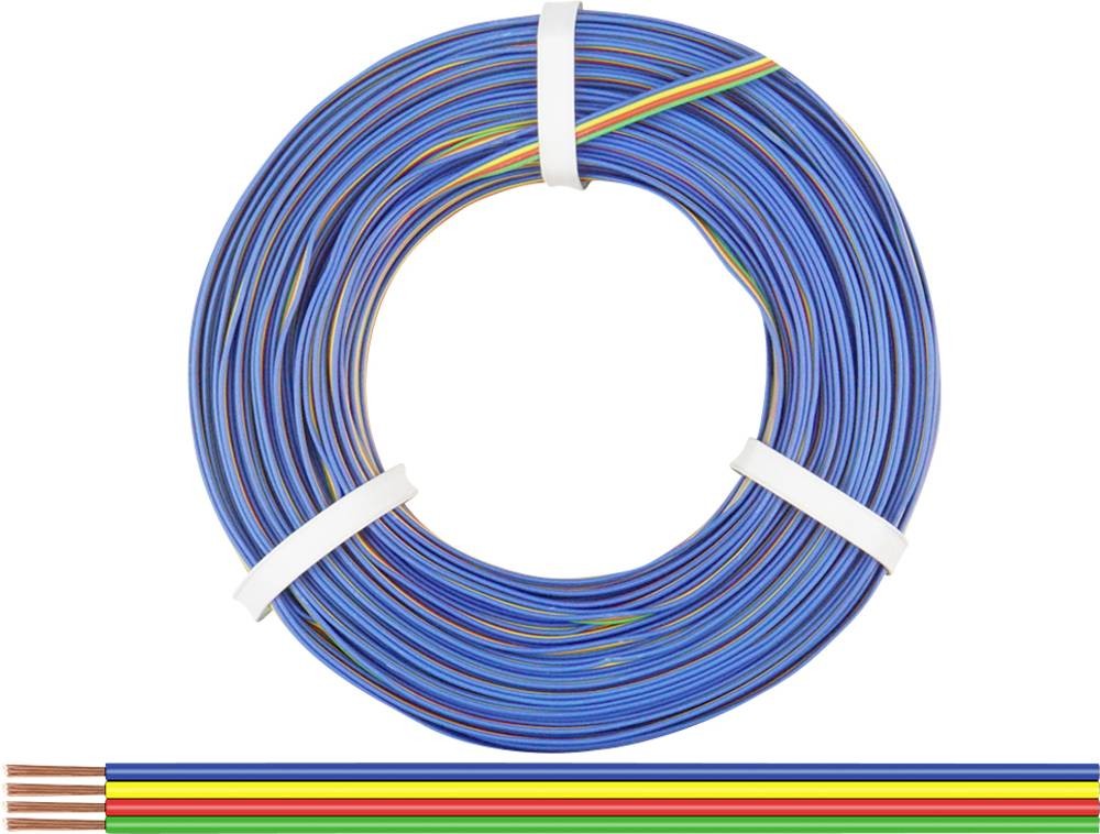 Donau Elektronik 418-50 Litze 4 x 0.14mm² Grün, Rot, Gelb, Blau 50m