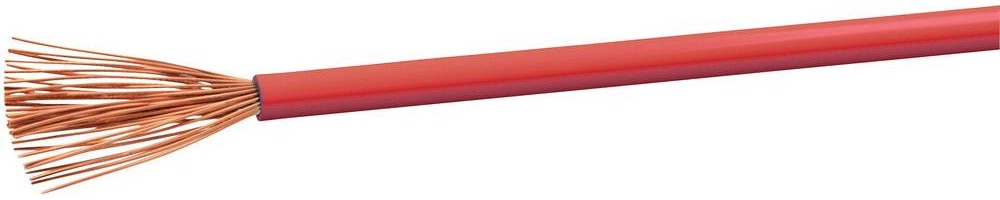 VOKA Kabelwerk H05VK075RT Schlauchleitung H05V-K 1 x 0.75mm² Rot 100m