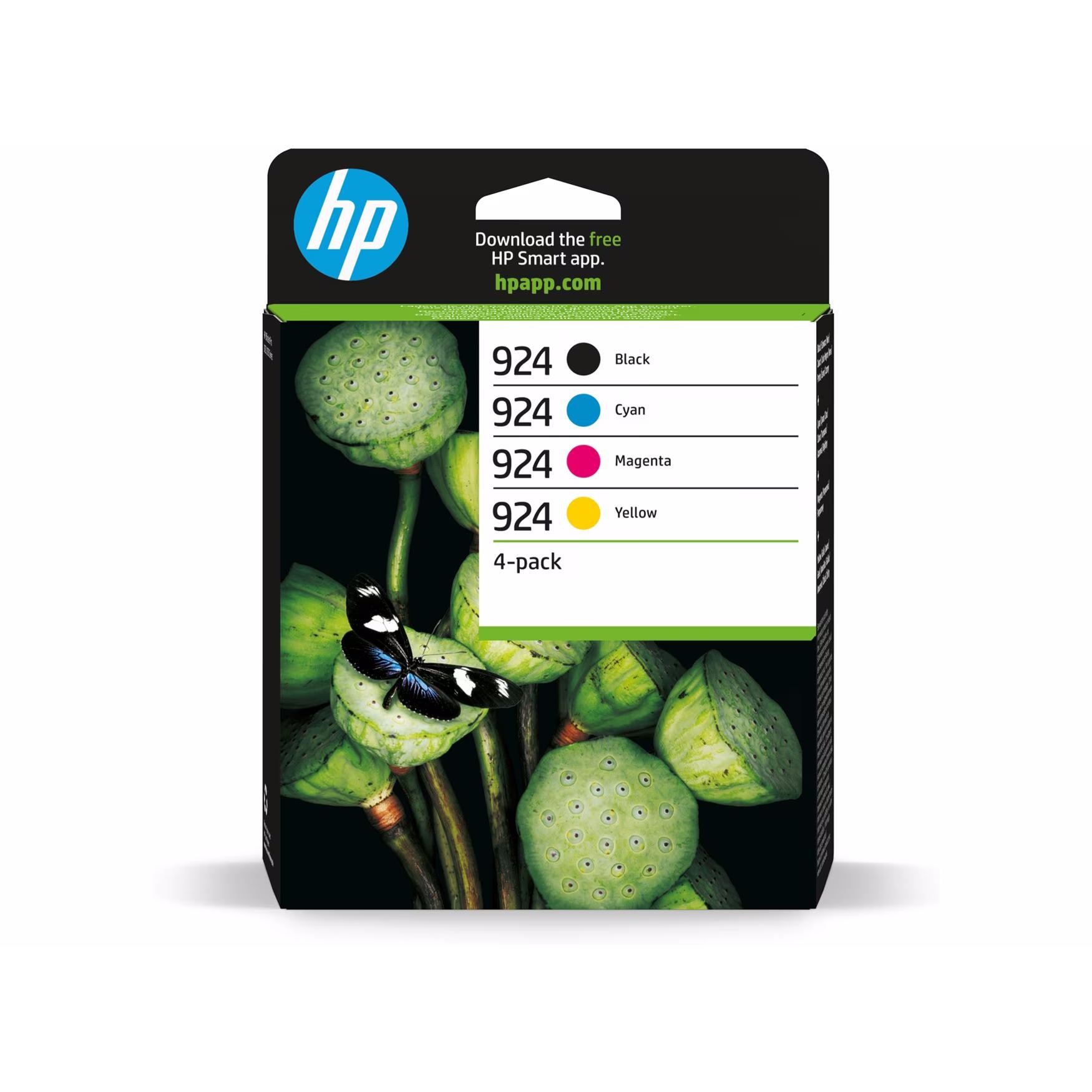 HP 924 CMYK Original Ink Cartridge 4-Pack - HP 924 CMYK Original Ink