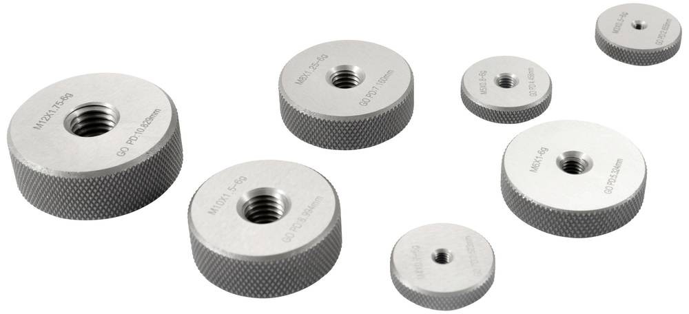 Dasqua 6311-3203 7-teiliges Gewindelehren-Set, No-Go-Ringlehre