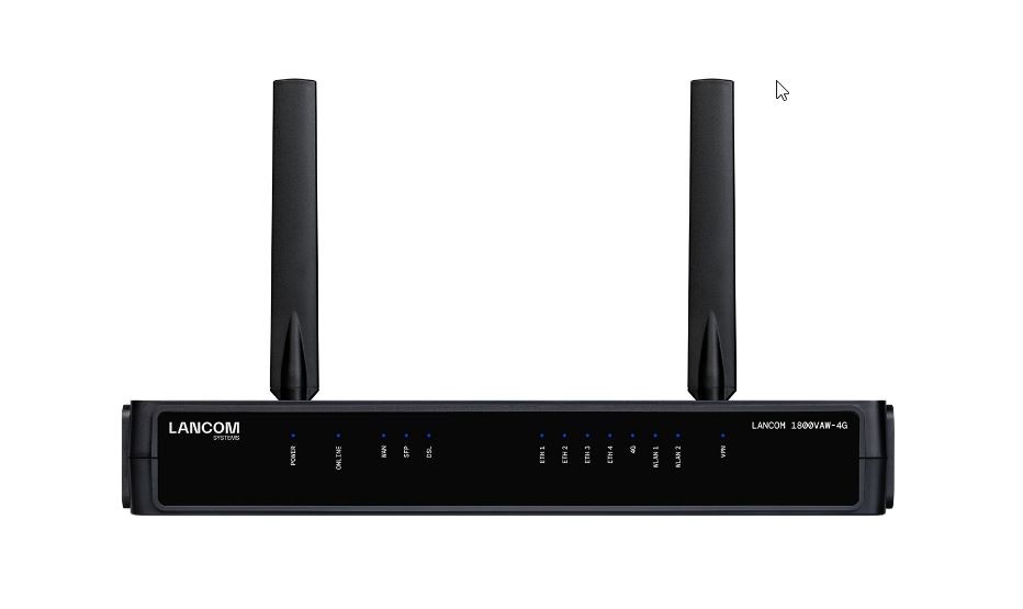 LANCOM 1800VAW-4G (EU) - LANCOM 1800VAW-4G (EU), Black, DSL, LAN,