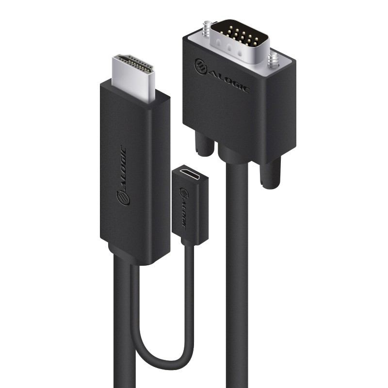 ALOGIC 2m HDMI to VGA Cable with USB Power - ALOGIC 2m HDMI to VGA