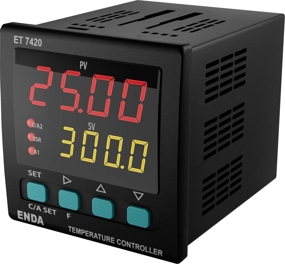 Enda ET7420-230 PID Temperaturregler Pt100, J, K, T, S, R Relais 2 A,