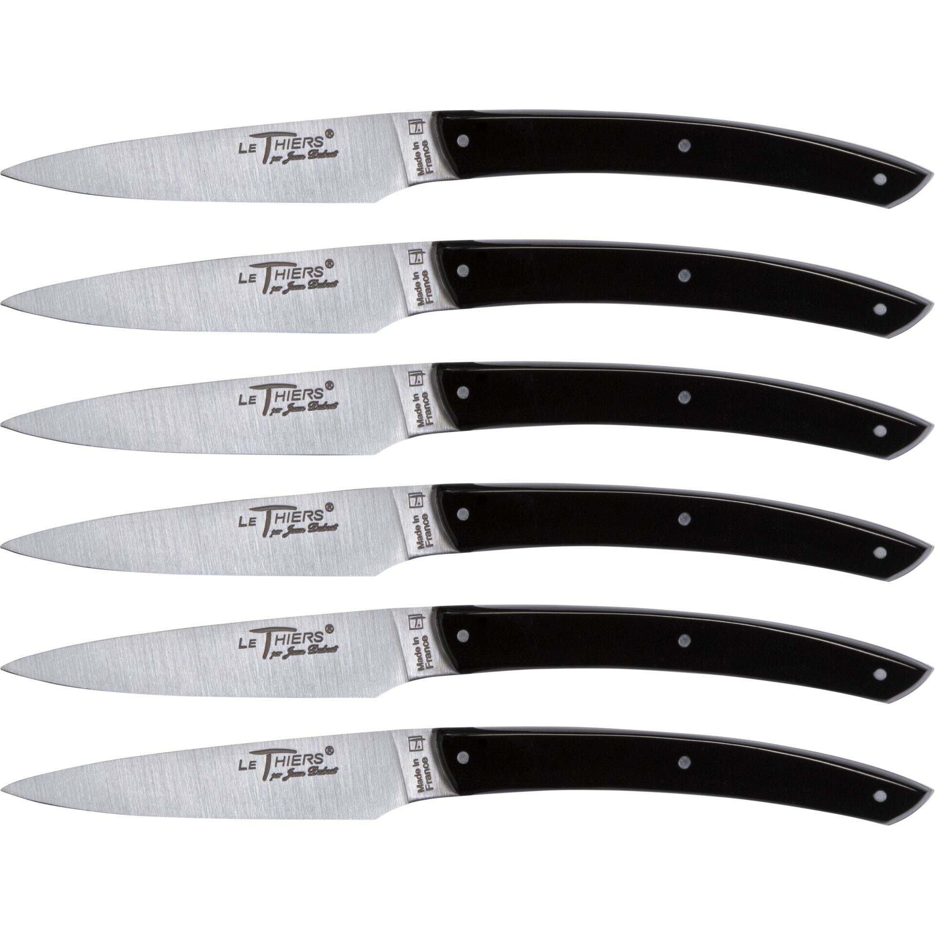 Laguiole Jean Dubost Messer Set 6 tlg., Acrylic noir