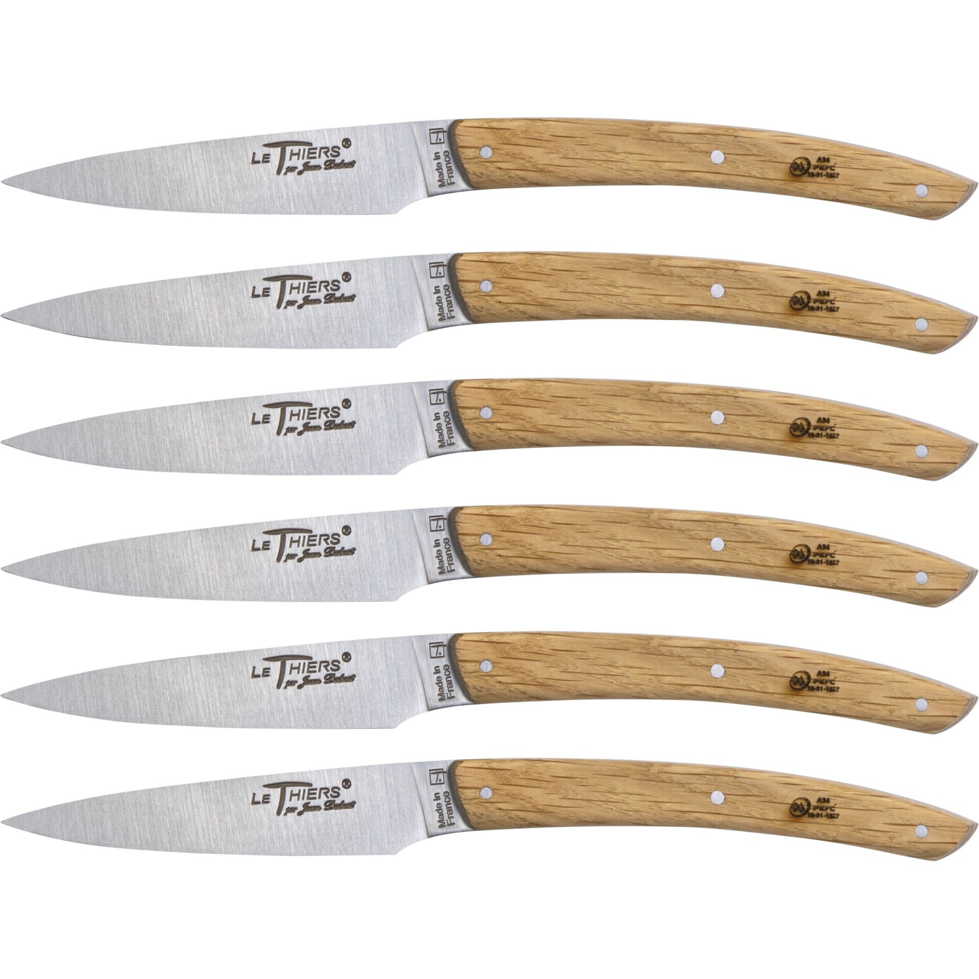 Laguiole Jean Dubost Messer Set 6 tlg., Eichenholz