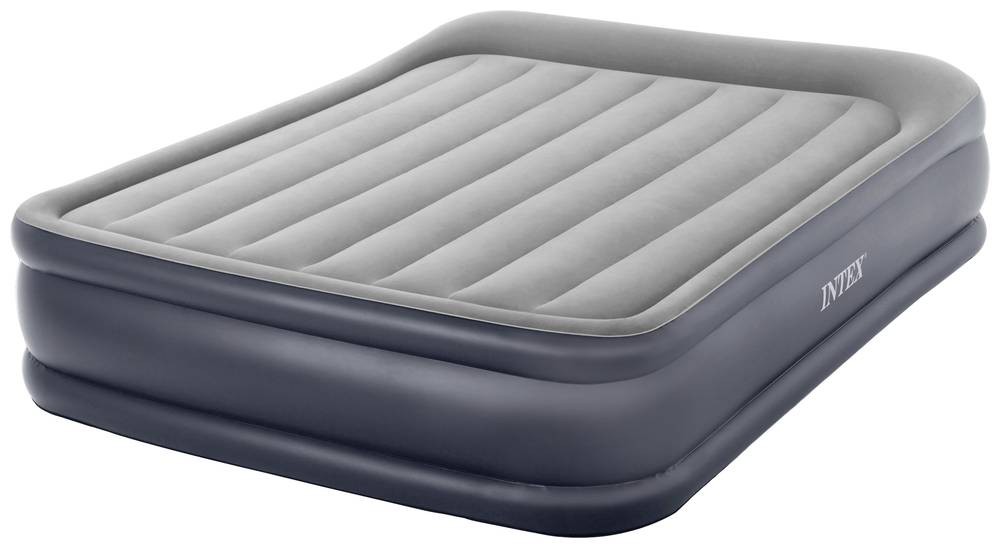 Intex DuraBeam+ Deluxe Pillow Rest Raised Double mattress Light grey