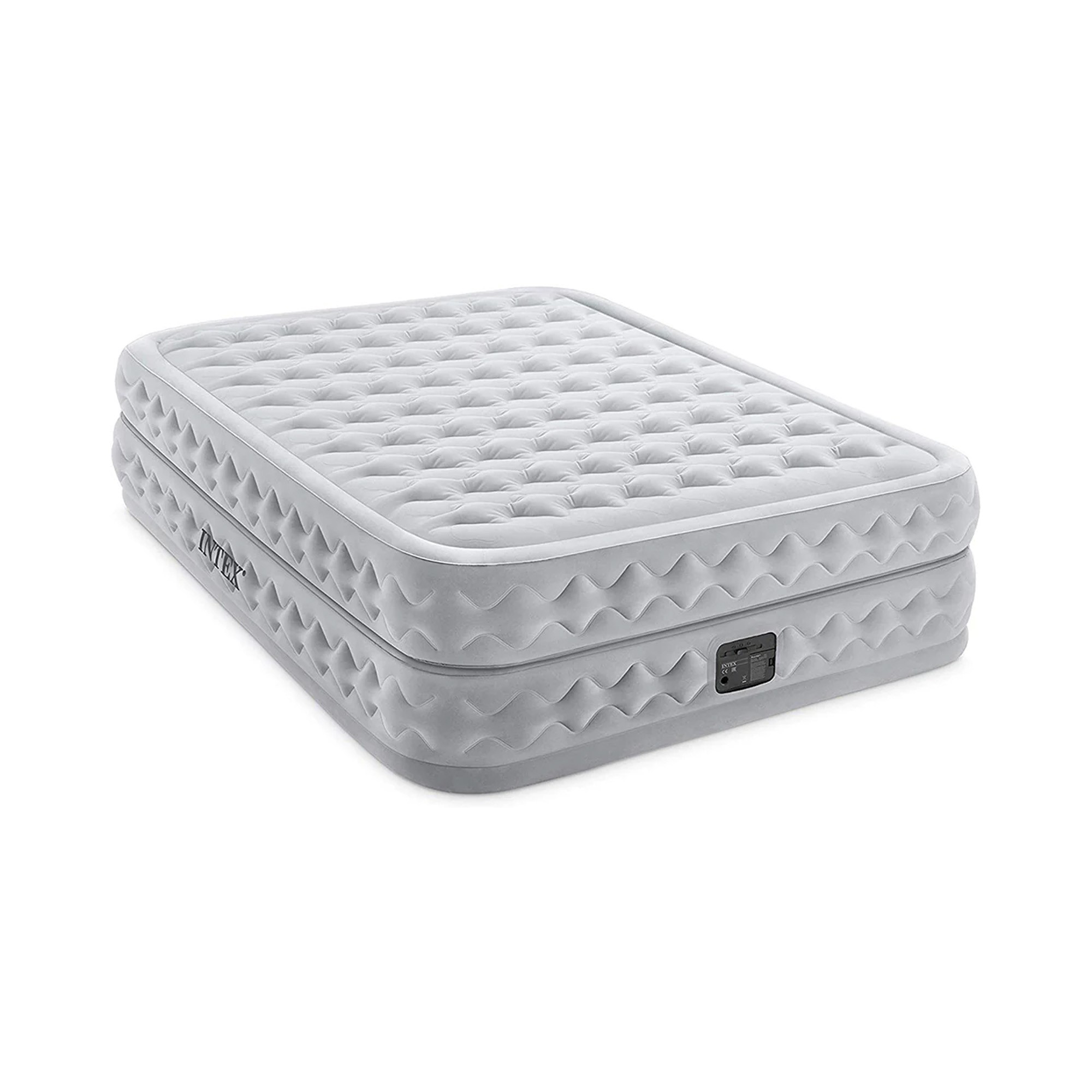 Intex DuraBeam Supreme Air-Flow Colchón doble Gris claro Unisex -