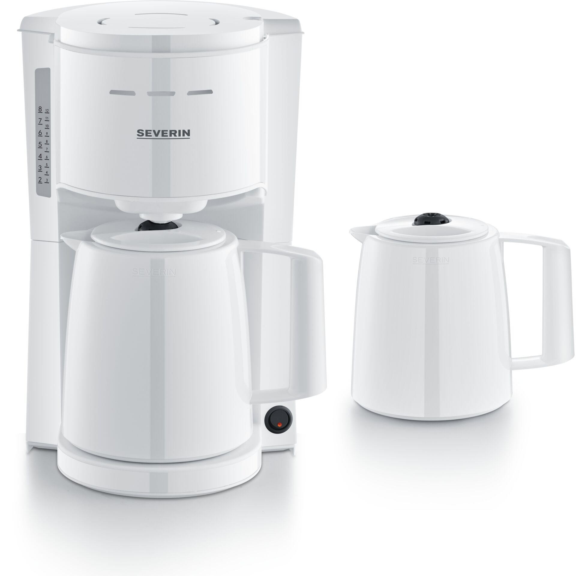 Severin KA 9309 Kaffeemaschine Weiß Isolierkanne