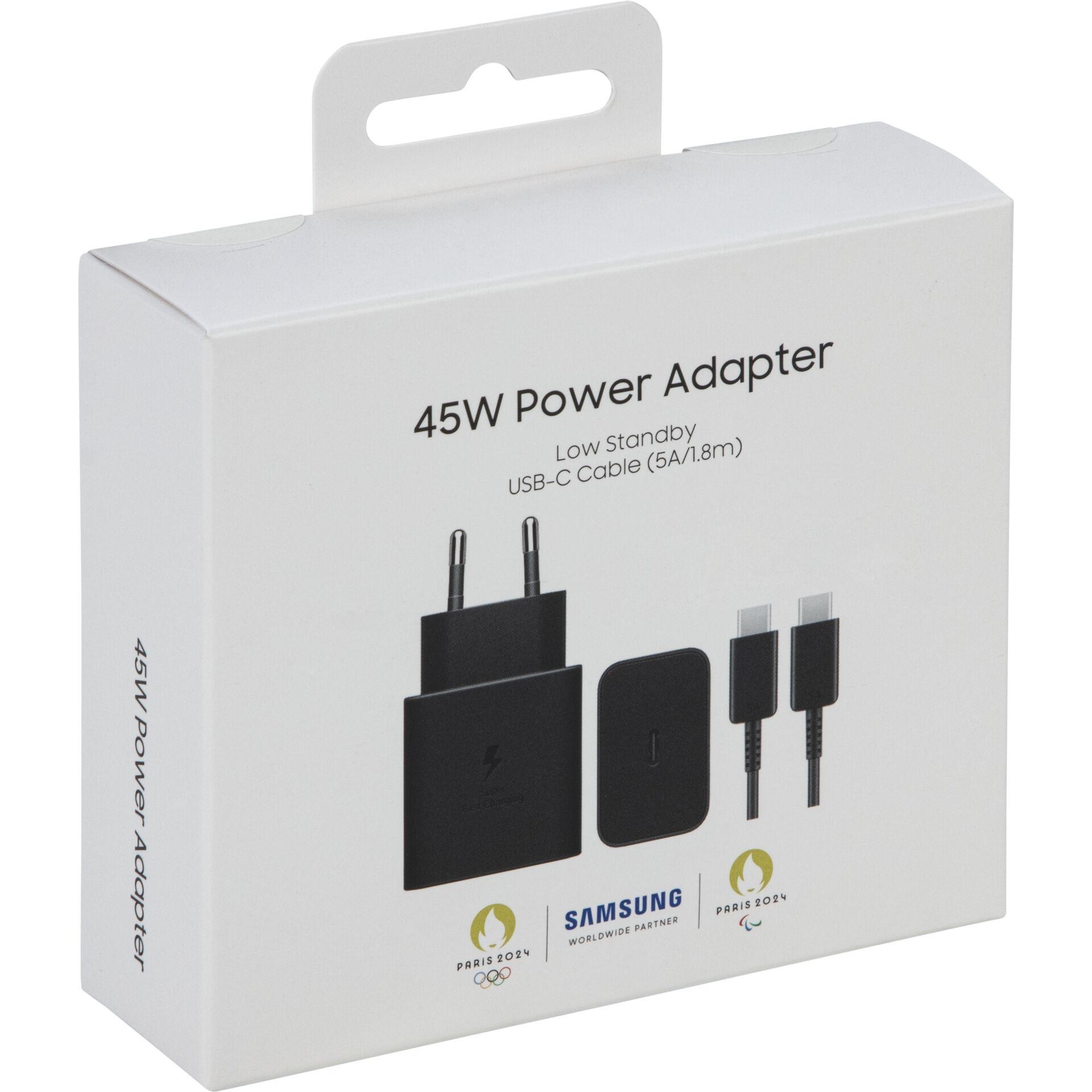 Samsung Schnellladegerät 45W Power mit 5A Kabel EP-T4511 Black