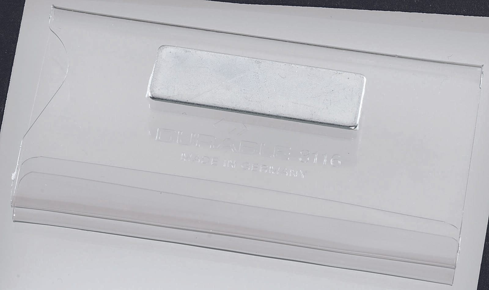 Durable Namensschild m Magnet 40x75mm 25erPck transp