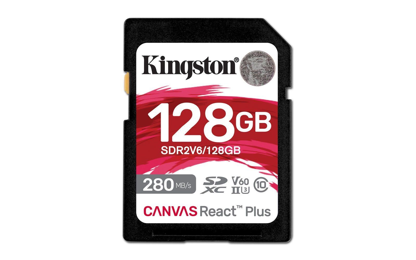Kingston Technology 128GB Canvas React Plus SDXC UHS-II 280R/100W U3