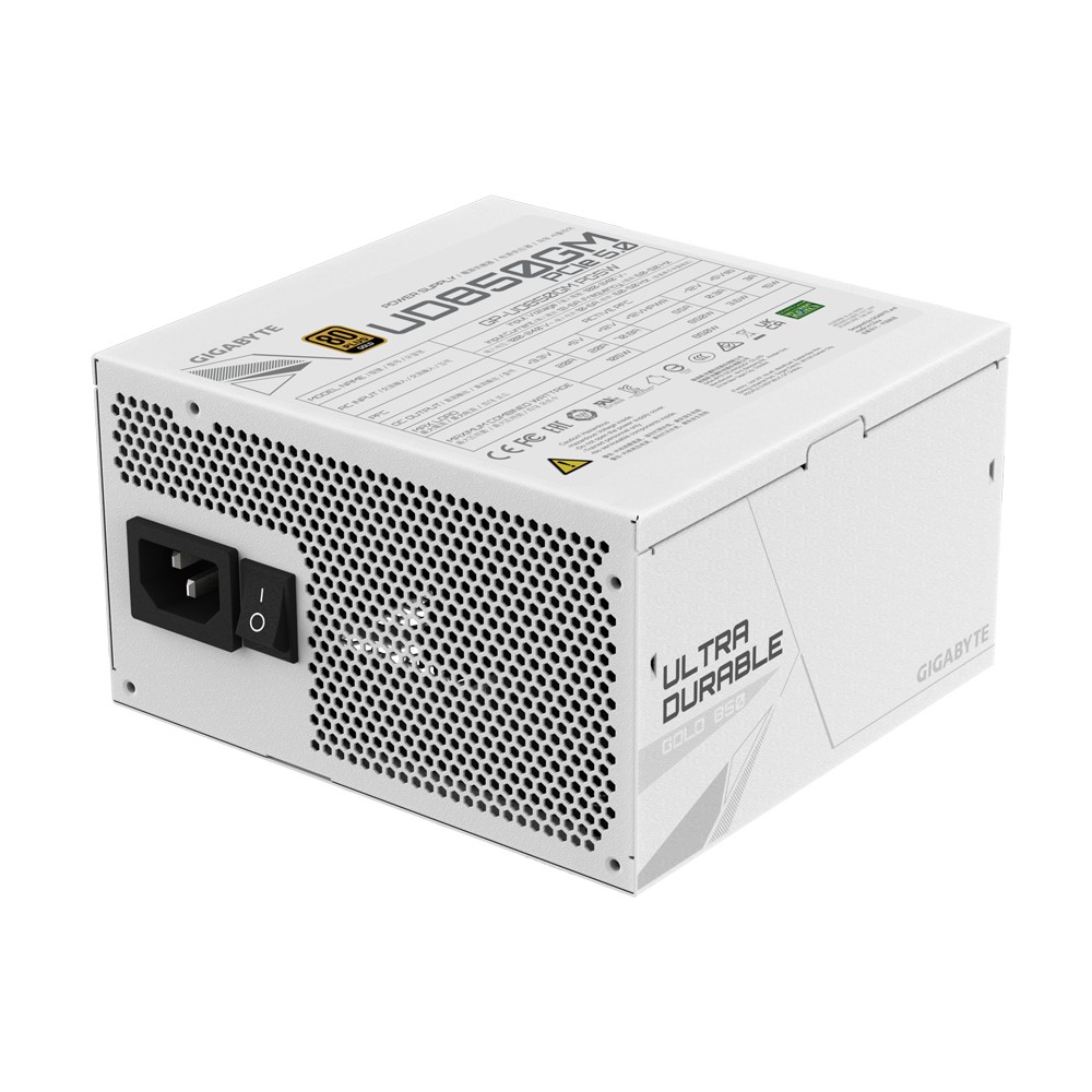 GIGABYTE UD850GM PG5W Power Supply - PCIe 5.0, 80 PLUS Gold, Fully
