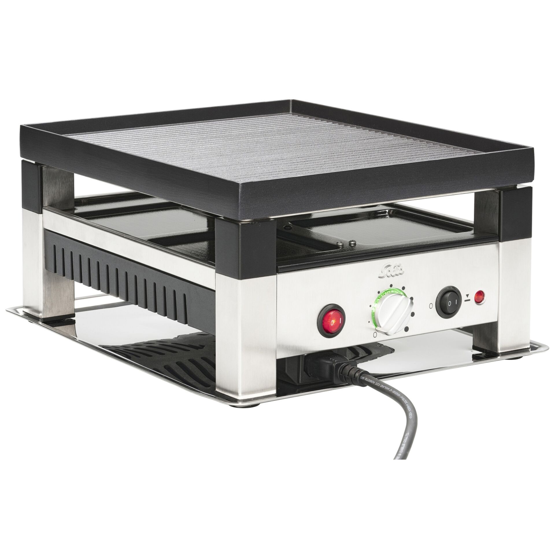 Sotel | Solis 7611210977568 raclette grill 4 person(s) 1020 W Black, Silver