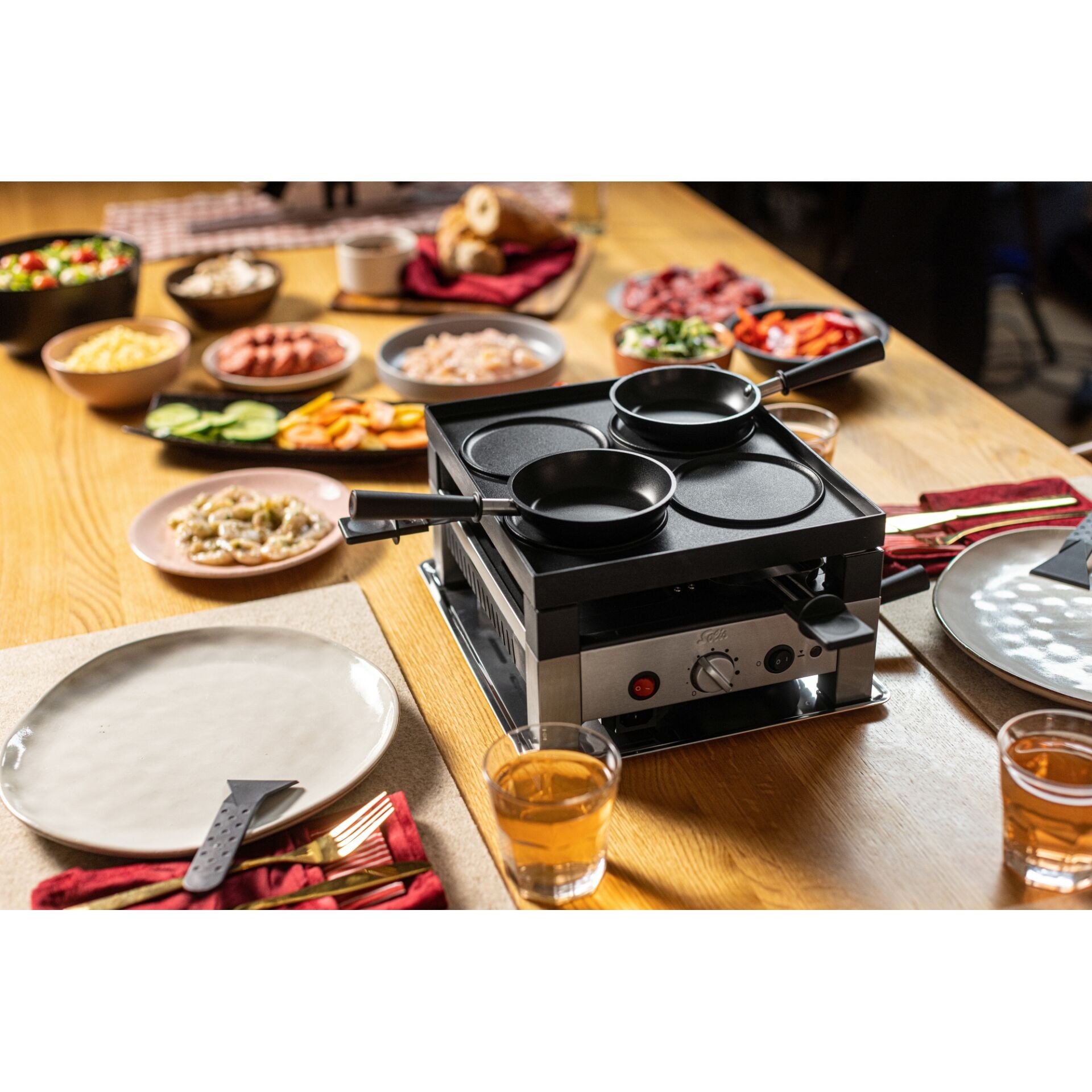 Sotel | Solis 7611210977568 raclette grill 4 person(s) 1020 W Black, Silver