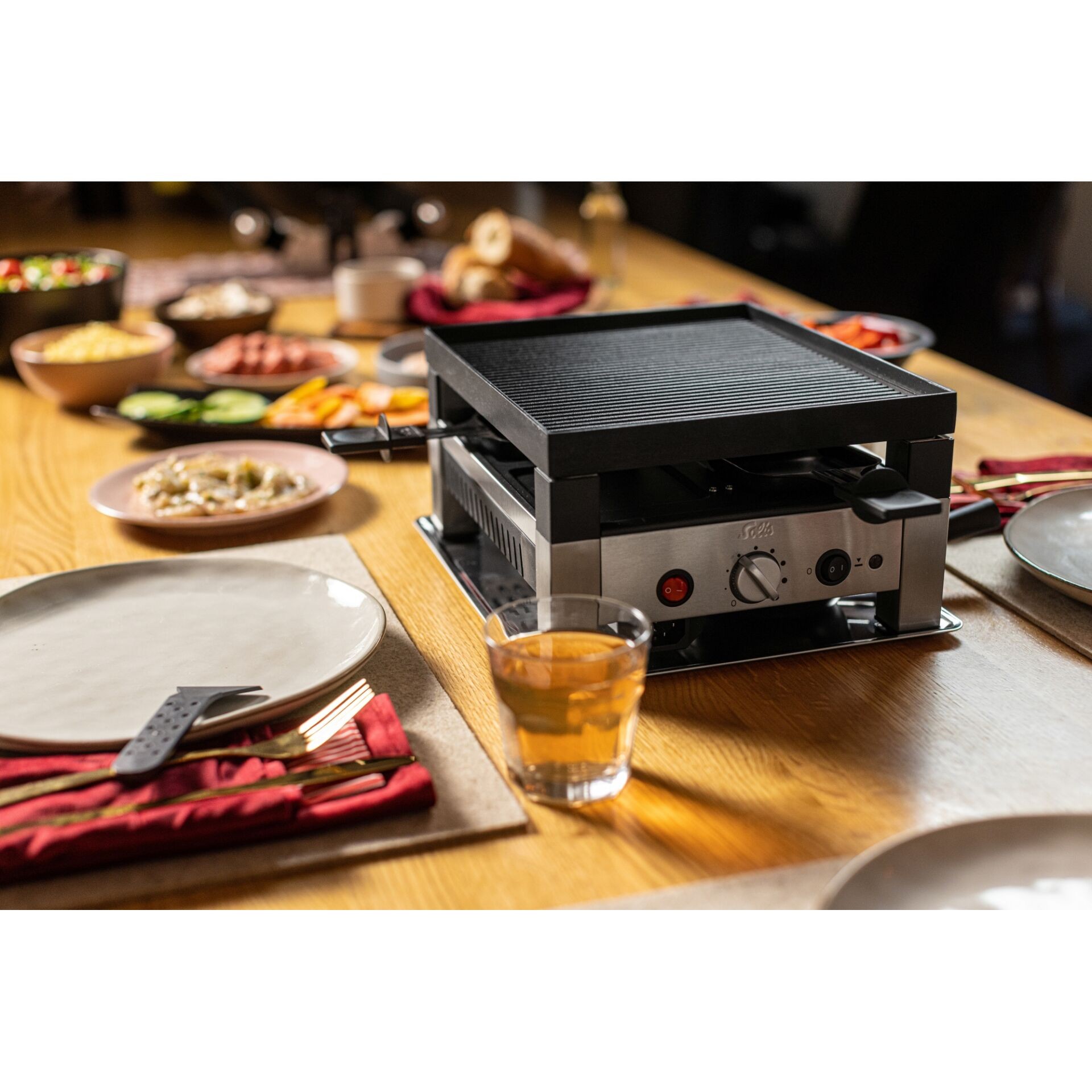 Sotel | Solis 7611210977568 raclette grill 4 person(s) 1020 W Black, Silver